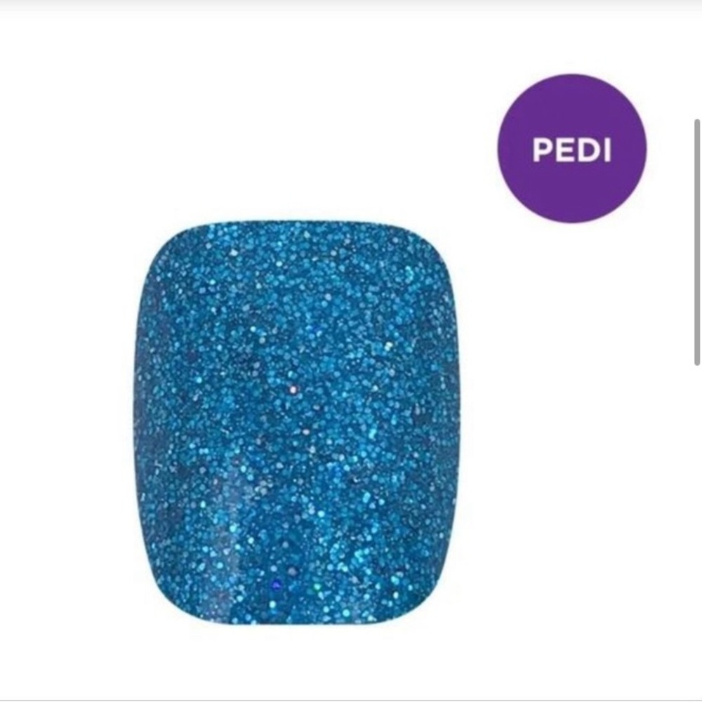 Color Street Retired Pedicure Nail Polish Strips How Swede It Is Blue NEW - Picture 3 of 9